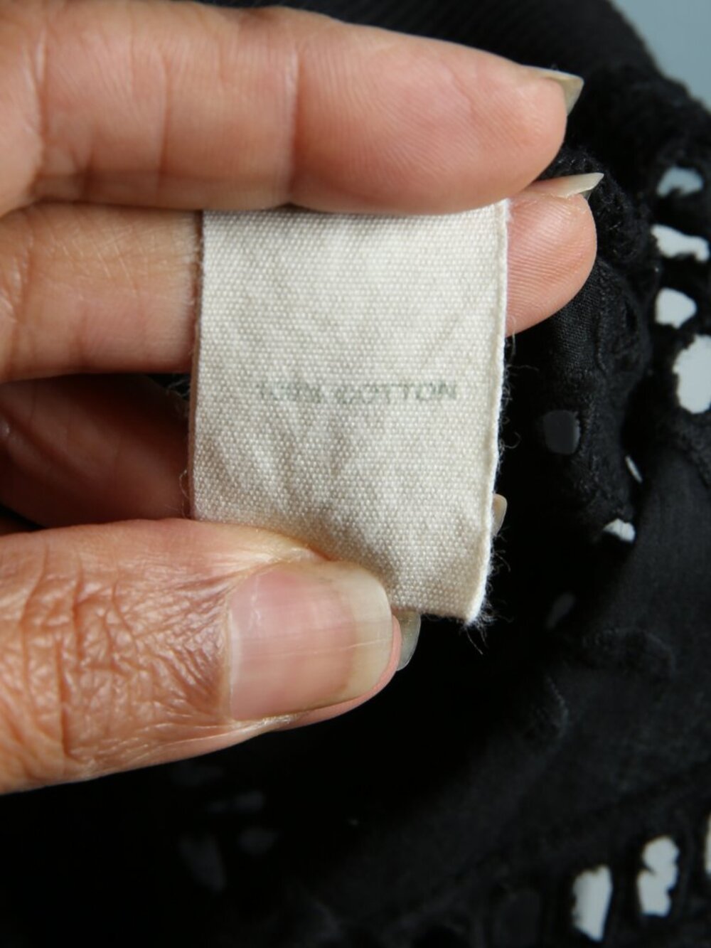 FOREVER THAT GIRL for ANTHROPOLOGIE Eyelet French Terry Sweatshirt - Picture 9 of 10